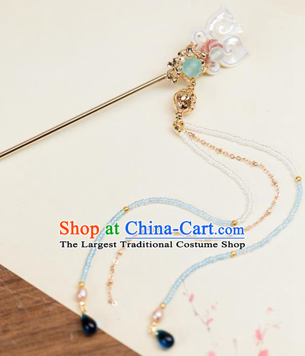 Chinese Handmade Hanfu Shell Hair Clip Hairpins Ancient Princess Hair Accessories Headwear for Women