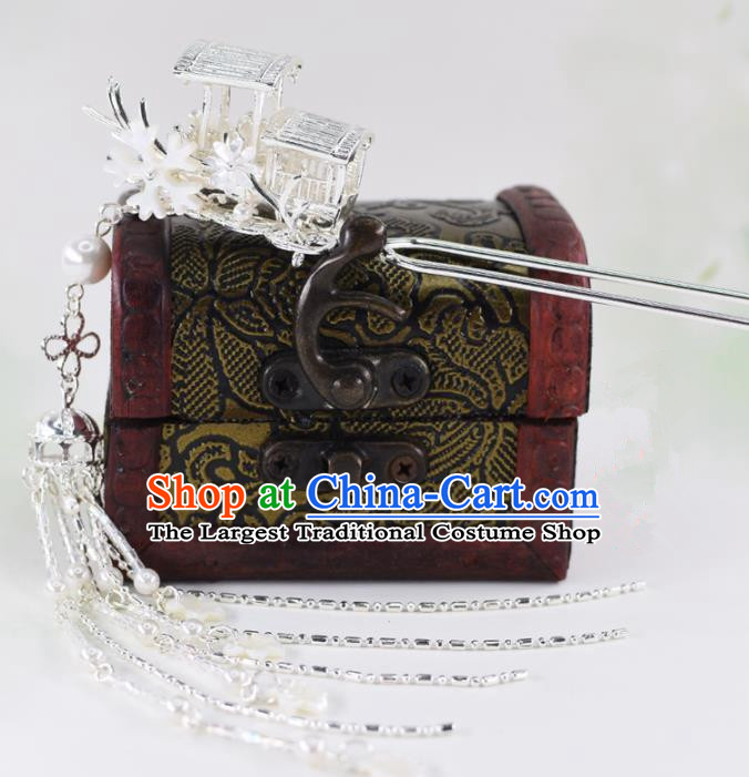 Chinese Handmade Palace Tassel Hair Clip Hairpins Ancient Princess Hanfu Hair Accessories Headwear for Women