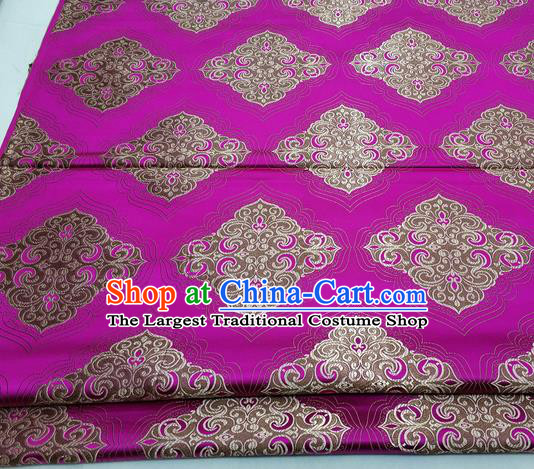 Chinese Traditional Tang Suit Rosy Brocade Royal Pattern Satin Fabric Material Classical Silk Fabric