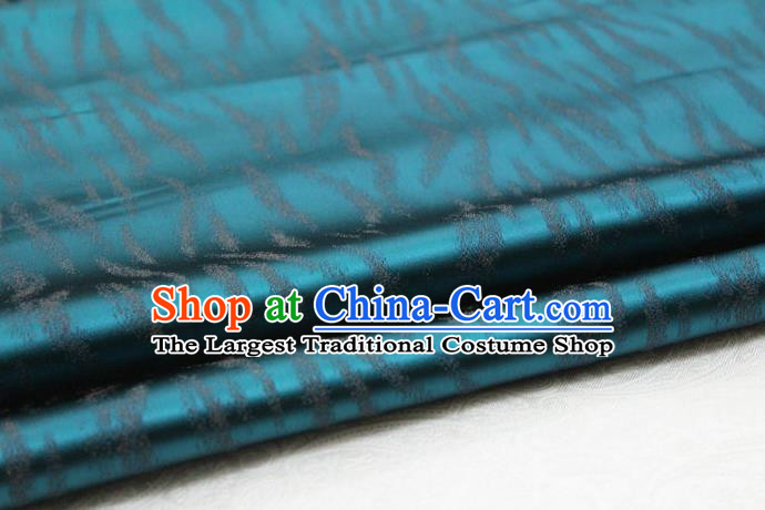 Asian Chinese Traditional Classical Pattern Peacock Green Brocade Tang Suit Satin Fabric Material Classical Silk Fabric