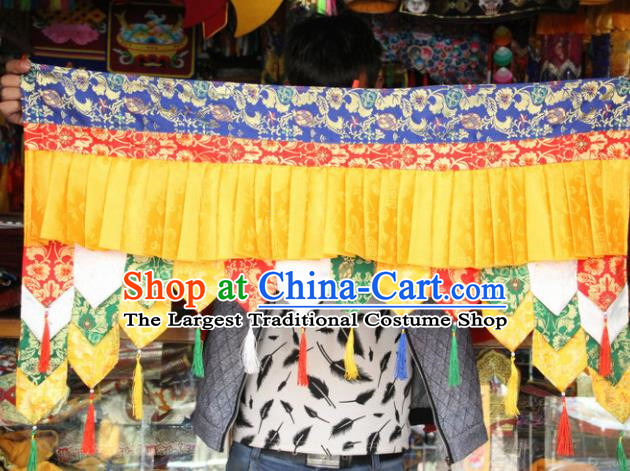 Chinese Traditional Buddhist Temple Brocade Purdah Curtain Tibetan Buddhism Portiere Decoration