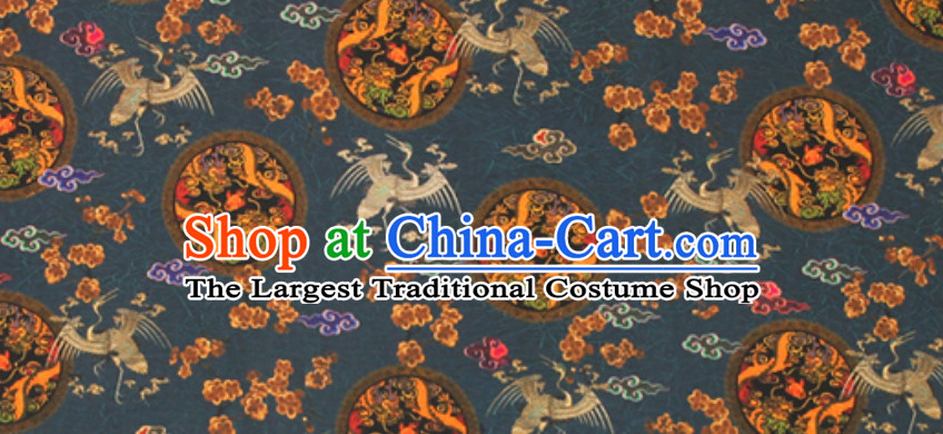 Marvelous 100% Pure Silk Round Dragon Pattern Fabric Chinese Royal Silk Fabrics