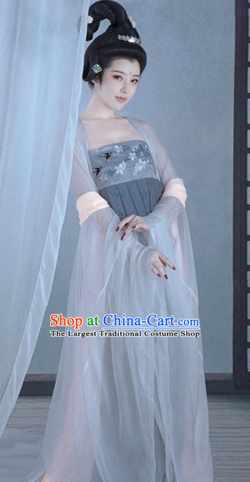 Chinese Ancient Goddess Hanfu Dress Tang Dynasty Imperial Consort Historical Costume for Women