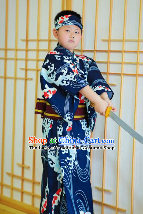 White Men Yukata Bathrobe Japanese Samurai Clothing Traditional Kimono  Haori Male Anime Cosplay Robe Gown Halloween Costume
