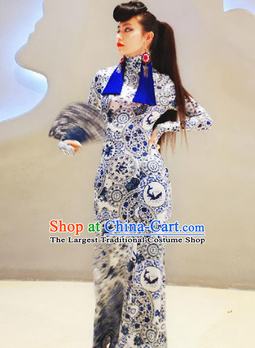 Chinese Traditional National Costume Cheongsam Tang Suit Qipao Dress for Women