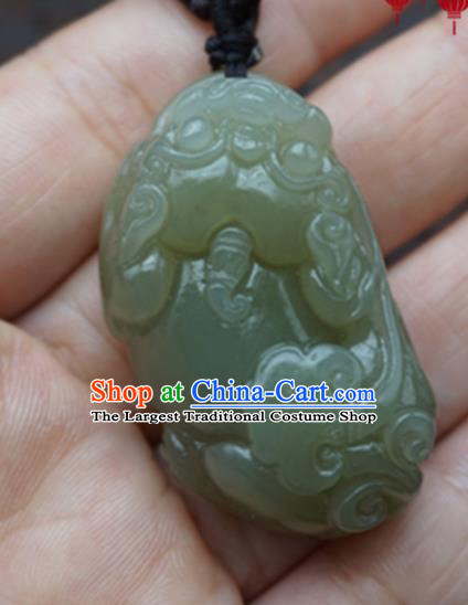 Chinese Handmade Jade Craft Carving Pi Xiu Jewelry Accessories Jade Necklace Pendant