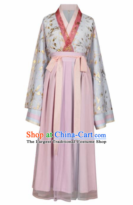 Chinese Ancient Court Princess Hanfu Dress Traditional Drama Jin Dynasty Historical Costume for Women