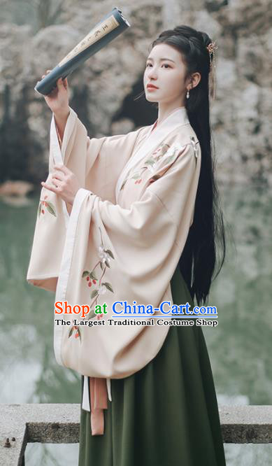 Ancient Chinese Han Dynasty Court Lady Hanfu Dress Traditional Princess Embroidered Historical Costume for Women