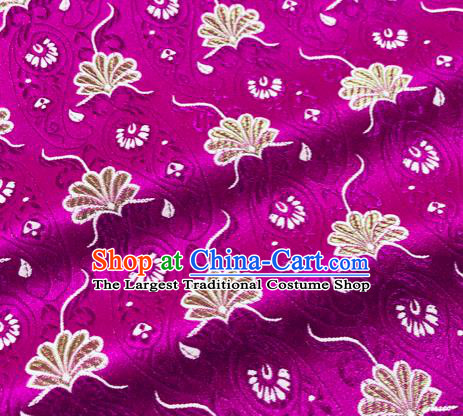 Chinese Traditional Pattern Design Purple Brocade Hanfu Silk Fabric Tang Suit Fabric Material