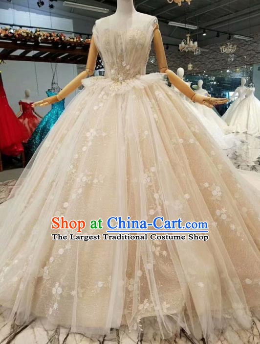 Customize Court Modern Fancywork Full Dress Top Grade Princess Waltz Dance Costume for Women