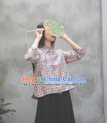 Chinese Traditional National Costume Slant Opening Shirt Tang Suit Upper Outer Garment for Women