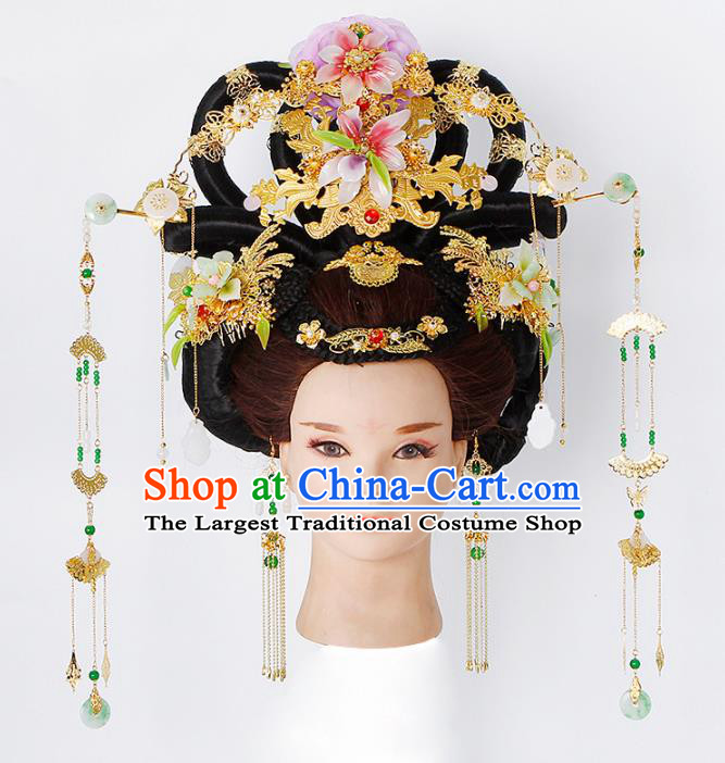 China Ancient Queen Phoenix Coronet Hairpins Chinese Traditional Hanfu Hair Accessories for Women