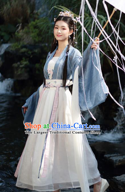Chinese Traditional Ming Dynasty Court Princess Historical Costume Ancient Peri Fairy Hanfu Dress for Women