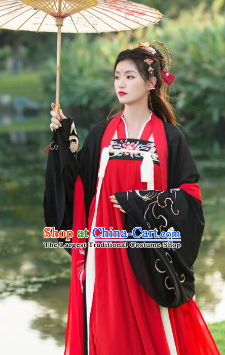 Chinese Traditional Tang Dynasty Aristocratic Lady Historical Costume Ancient Princess Hanfu Dress for Women