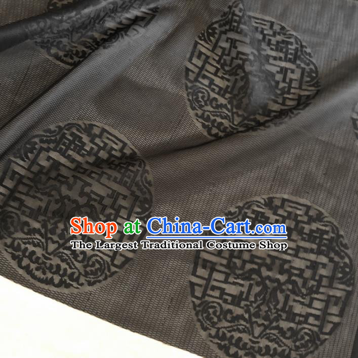 Asian Chinese Traditional Lucky Pattern Design Black Brocade Fabric Silk Fabric Chinese Fabric Asian Material