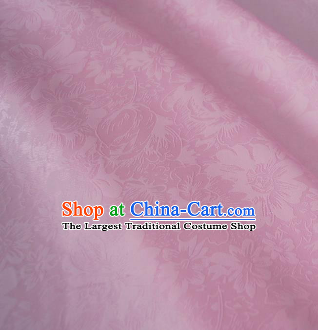 Asian Chinese Traditional Flowers Pattern Design Pink Brocade Fabric Silk Fabric Chinese Fabric Asian Material
