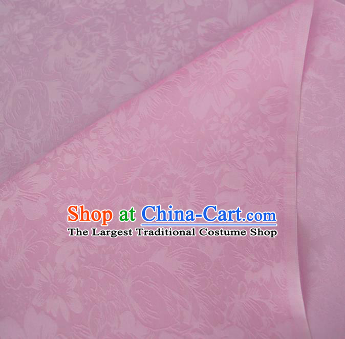 Asian Chinese Traditional Flowers Pattern Design Pink Brocade Fabric Silk Fabric Chinese Fabric Asian Material