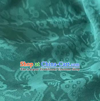 Chinese Traditional Flower Bird Pattern Design Green Brocade Fabric Asian Silk Fabric Chinese Fabric Material