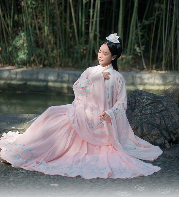 Traditional Chinese Jin Dynasty Court Lady Hanfu Dress Ancient Princess Embroidered Historical Costume for Women