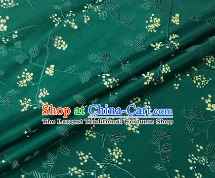 green silk fabric cloud pattern Japanese silk fabric green silk kimono fabric Japanese fabric  kimono fabric fabric green kimono