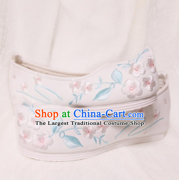 Chinese Shoes Wedding White Shoes Opera Shoes Hanfu Princess Shoes Embroidered Shoes for Women