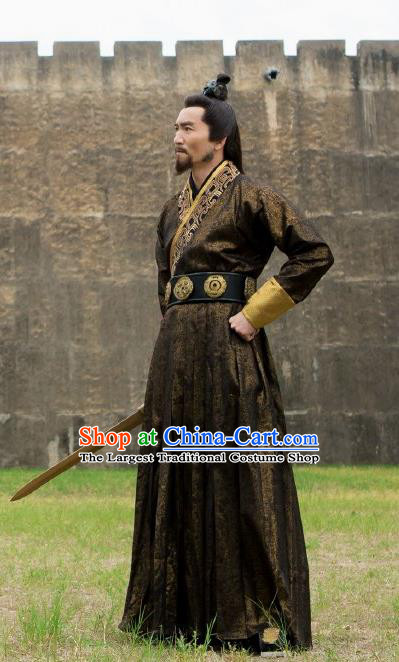 Drama The Legend of Deification Chinese Ancient Shang Dynasty King Zhou Costume for Men
