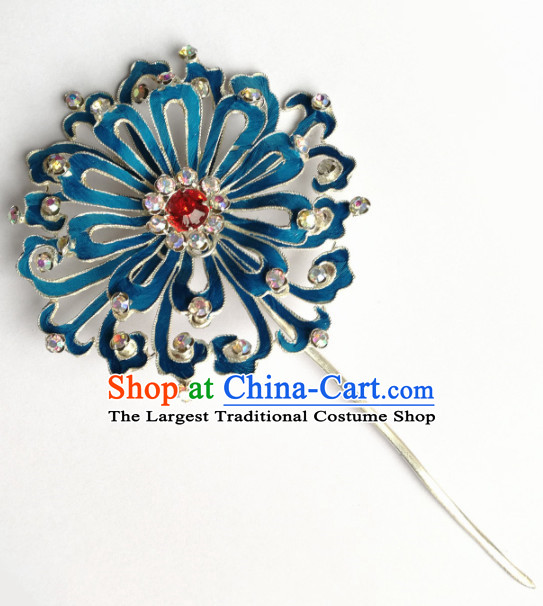 Chinese Ancient Court Princess Flowers Hairpins Traditional Beijing Opera Diva Hair Accessories for Adults