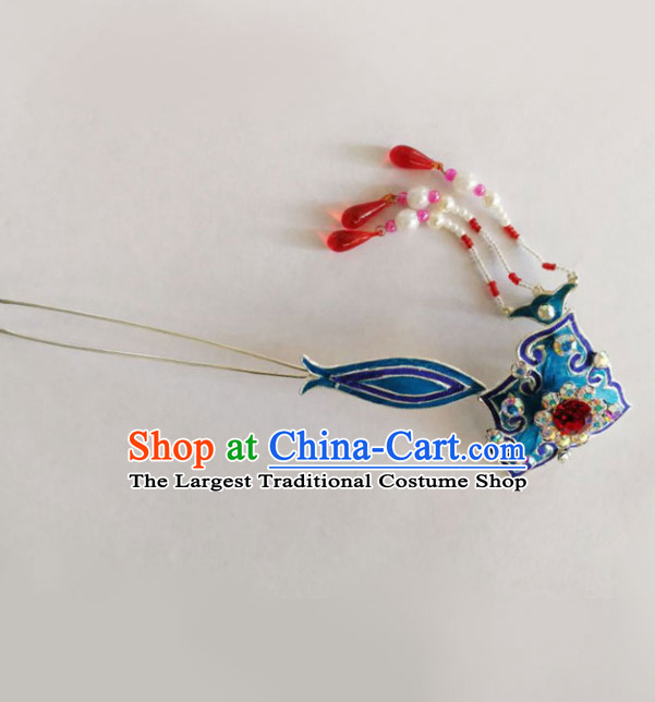 Chinese Ancient Court Princess Hairpins Tassel Hair Clip Traditional Beijing Opera Diva Hair Accessories for Adults