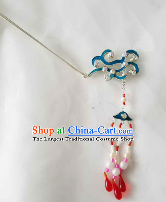 Chinese Ancient Court Princess Tassel Hairpins Traditional Beijing Opera Diva Hair Accessories for Adults