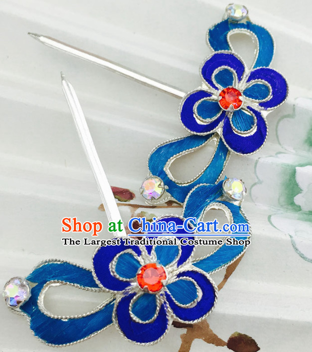 Chinese Ancient Princess Flower Hairpins Palace Hair Clip Traditional Beijing Opera Diva Court Hair Accessories for Adults