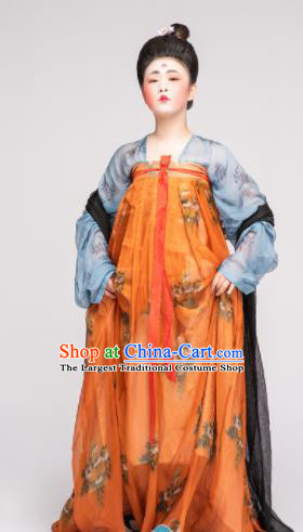 Chinese Ancient Tang Dynasty Imperial Consort Hanfu Dress Traditional Court Lady Replica Costume for Women