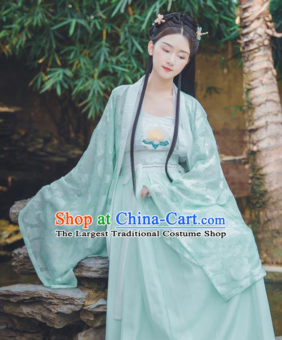 Asian Chinese Tang Dynasty Princess Replica Costume Traditional Ancient Palace Lady Dance Hanfu Dress for Women