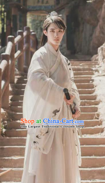 Chinese Ancient Northern and Southern Dynasties Nobility Childe Hanfu Clothing Traditional Swordsman Replica Costume for Men