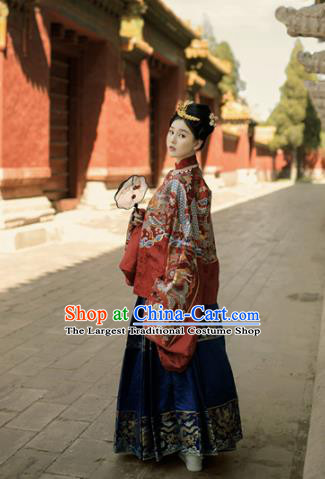 Ancient Chinese Ming Dynasty Princess Wedding Hanfu Dress Traditional Court Lady Replica Costume for Women