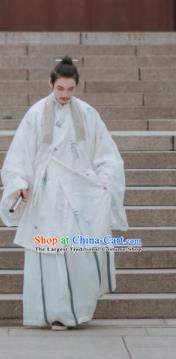 Traditional Chinese Jin Dynasty recluse Recluse Embroidered Hanfu Clothing Ancient Childe Replica Costumes for Men