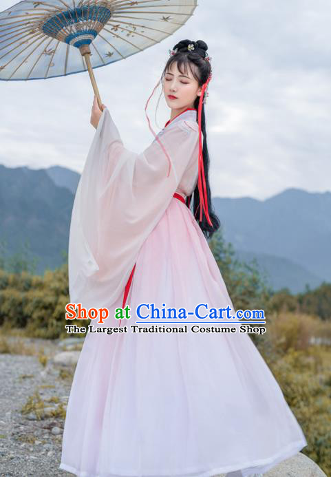 Chinese Ancient Han Dynasty Historical Costume Antique Traditional Court Princess Hanfu Dress for Women