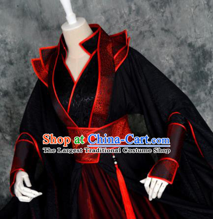 Customized Chinese Cosplay Swordsman Costume Ancient Drama Character Wei Wuxian Clothing for Men