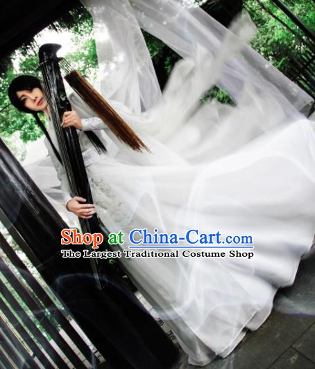 Customized Chinese Traditional Cosplay Prince Swordsman White Costume Ancient Drama Childe Clothing for Men