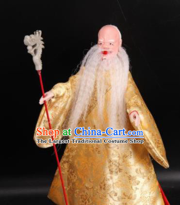 Traditional Chinese Handmade Old Men Puppet String Puppet Wooden Image Marionette Puppets Arts Collectibles