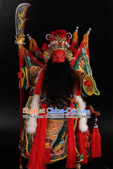 Traditional Chinese Guan Yu Marionette Puppets Handmade Puppet String Puppet Wooden Image Arts Collectibles