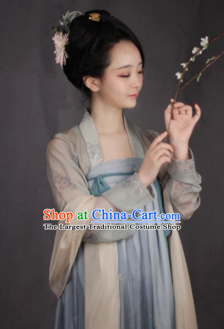 Chinese Traditional Tang Dynasty Court Maid Hanfu Dress Ancient Palace Maidservants Replica Costumes for Women