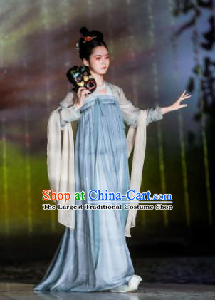 Chinese Traditional Tang Dynasty Court Maid Hanfu Dress Ancient Palace Maidservants Replica Costumes for Women