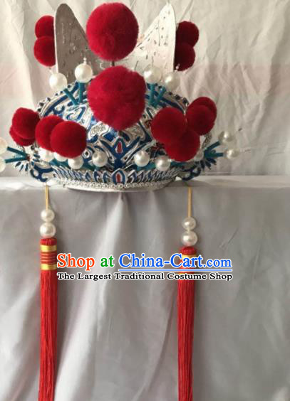 Traditional Chinese Beijing Opera Prime Minister Hat Ancient Chancellor Headwear for Men