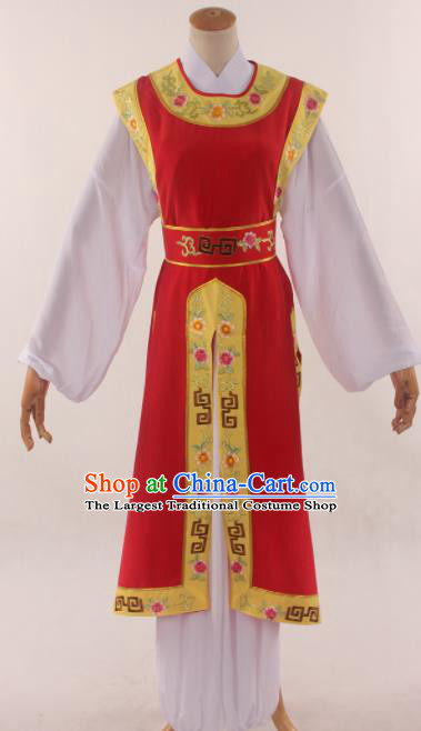 Traditional Chinese Huangmei Opera Niche Red Clothing Ancient Prince Costume for Men