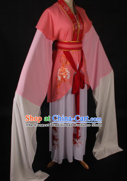 Traditional Chinese Shaoxing Opera Orange Dress Ancient Peking Opera Village Lady Costume for Women
