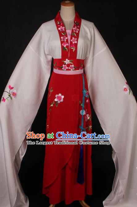 Traditional Chinese Shaoxing Opera Actress Red Dress Ancient Peking Opera Rich Lady Costume for Women