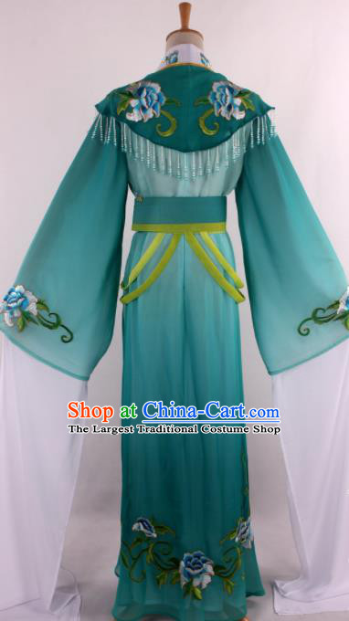 Chinese Traditional Opera Romance of the West Chamber Green Dress Ancient Peking Opera Nobility Lady Costume for Women