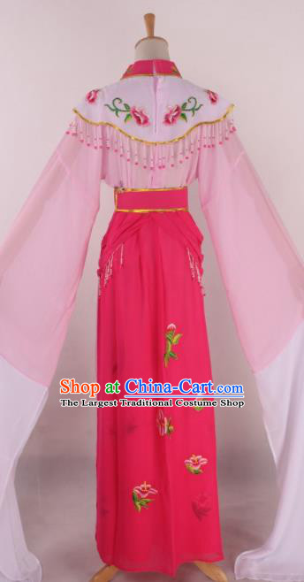 Chinese Beijing Opera Diva Pink Dress Ancient Traditional Peking Opera Court Princess Costume for Women