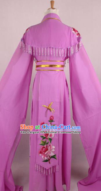 Professional Chinese Beijing Opera Nobility Lady Purple Dress Ancient Traditional Peking Opera Diva Costume for Women