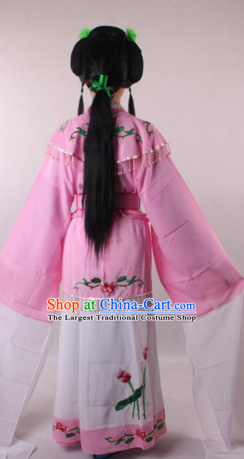 Professional Chinese Shaoxing Opera Princess Pink Dress Ancient Traditional Peking Opera Young Lady Costume for Women